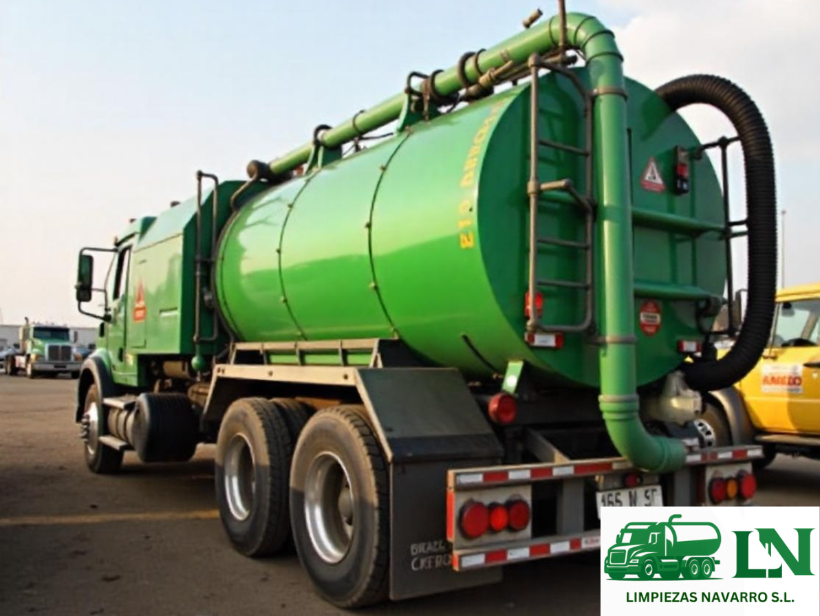 Equipo de limpieza de balsas en Almería trabajando